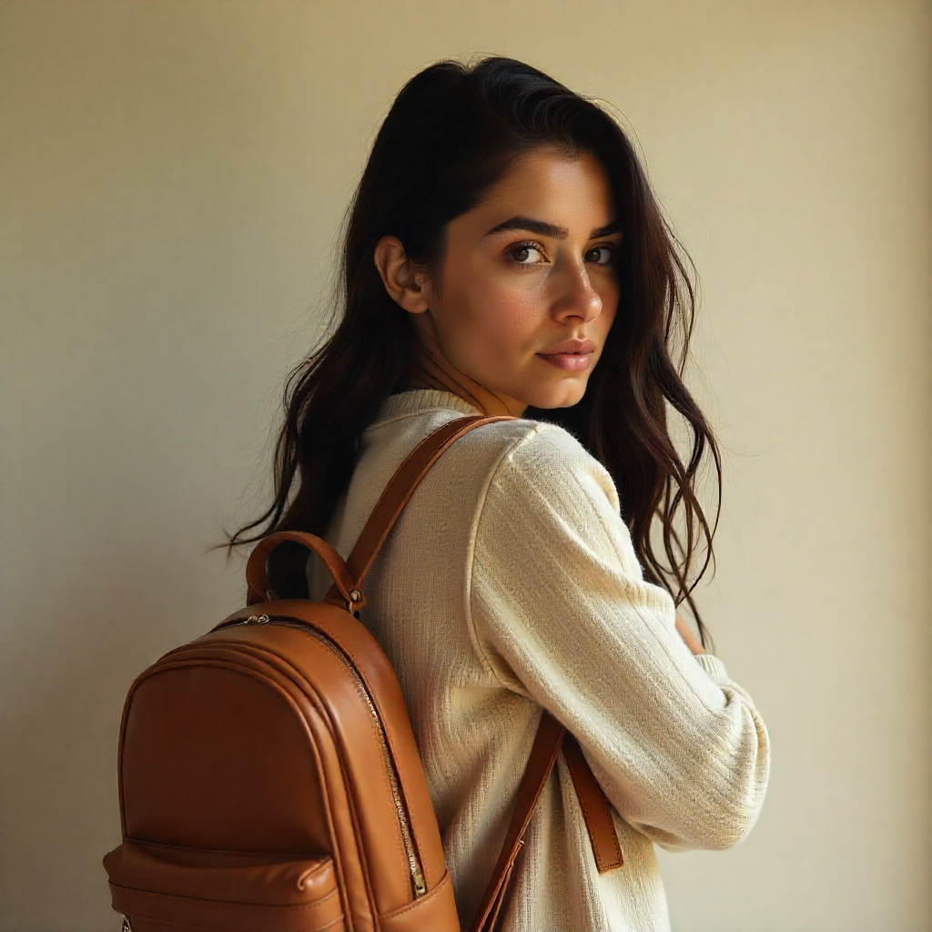 Aluna da FAISP com mochila